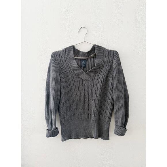 Faded Glory Gray Light Sweater with Cableknit Design - Size XL (Teen) - Picture 1 of 5